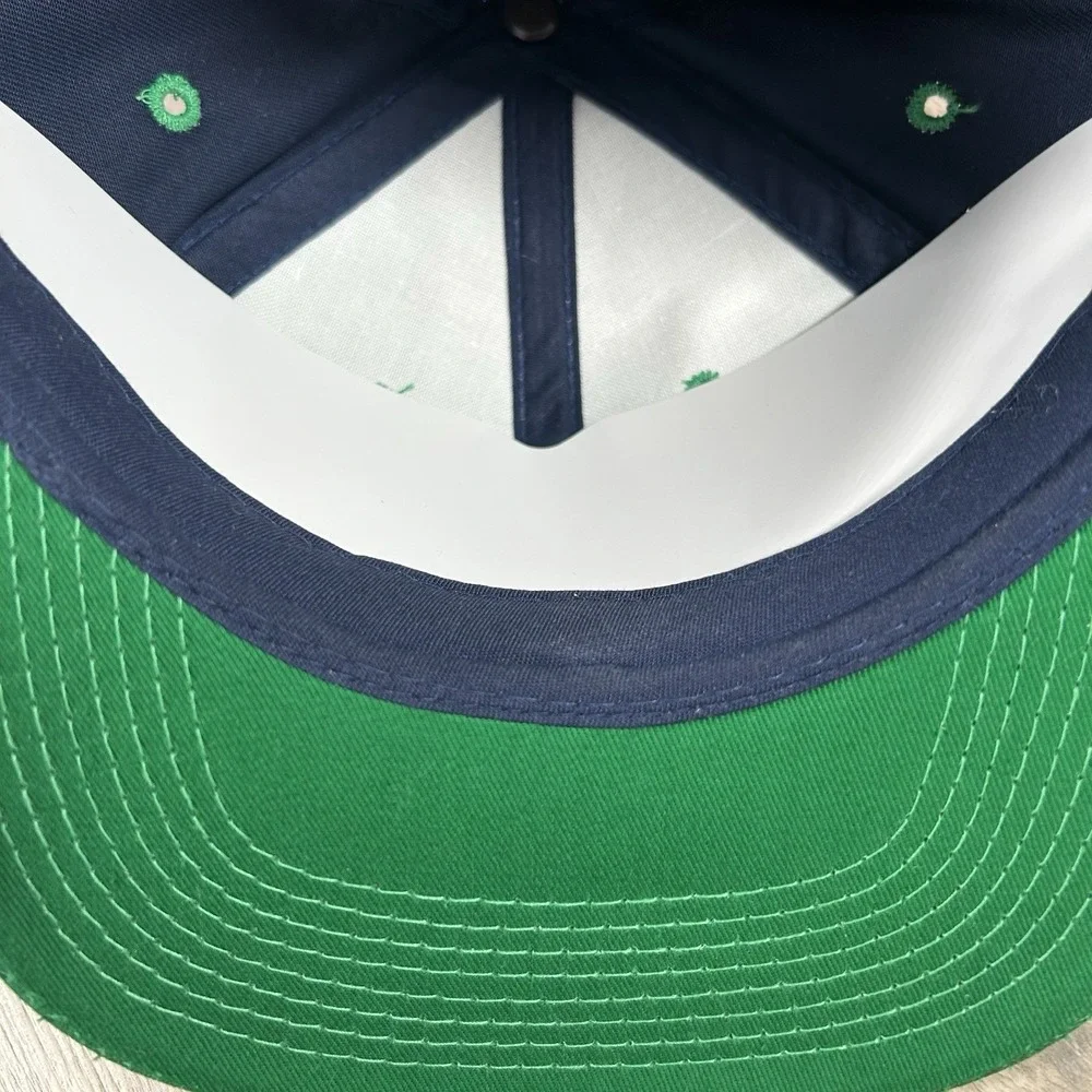 VTG Notre Dame Fighting Snapback Hat College Youngan Blue Green Cap - Picture 6 of 9